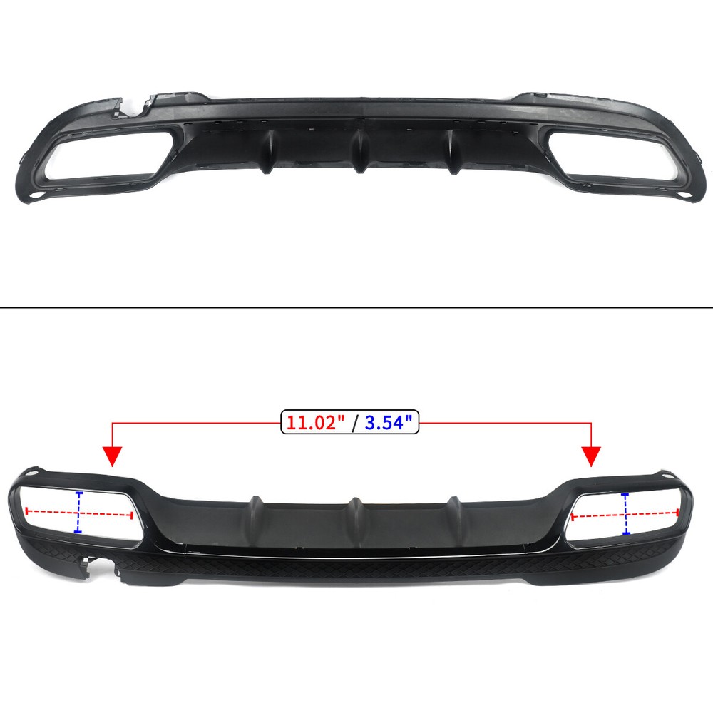 For Mercedes Benz E-Class W212 E350 2014-15 Rear Diffuser E63 Style+Exhaust Tips