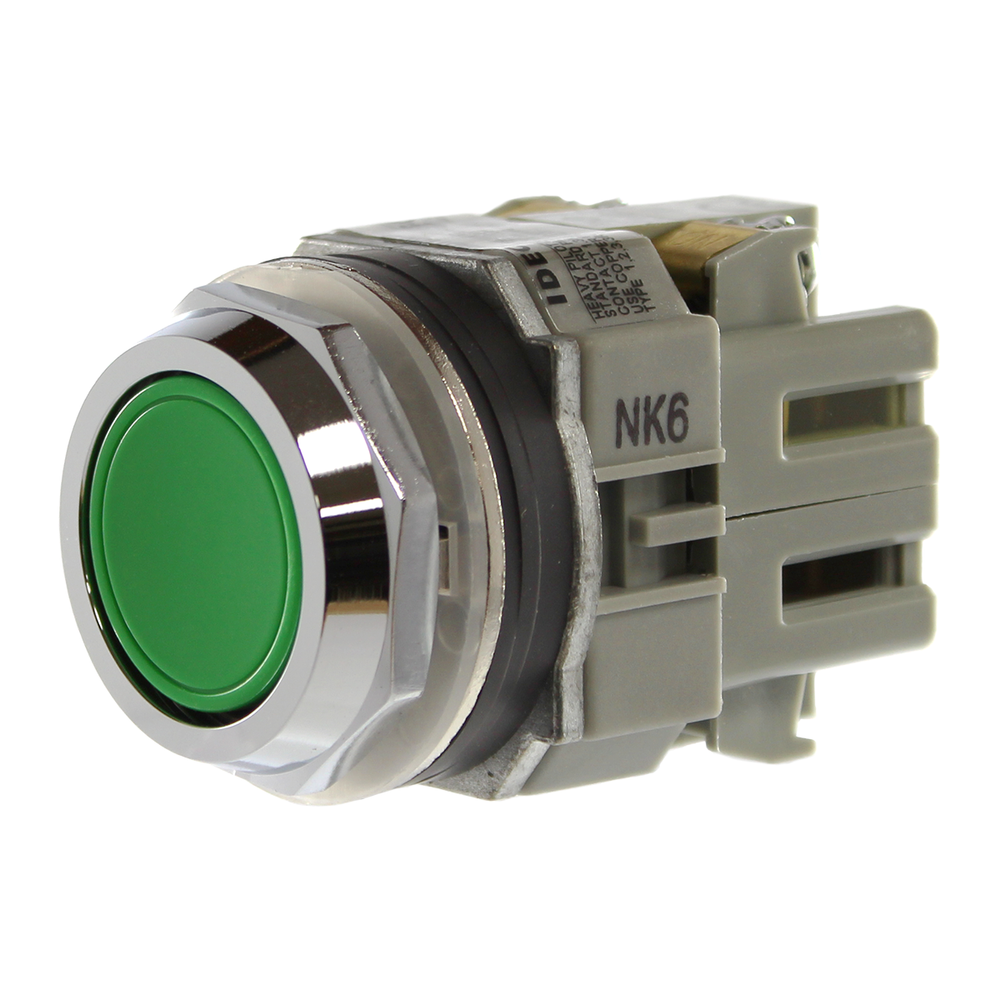 Switch, Start push button, green normally open fitting Biro Grinder AFMG. Re...