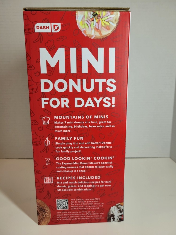 NIB Mini Donut Maker Machine for Kid-Friendly Breakfast, Snacks, Desserts & More