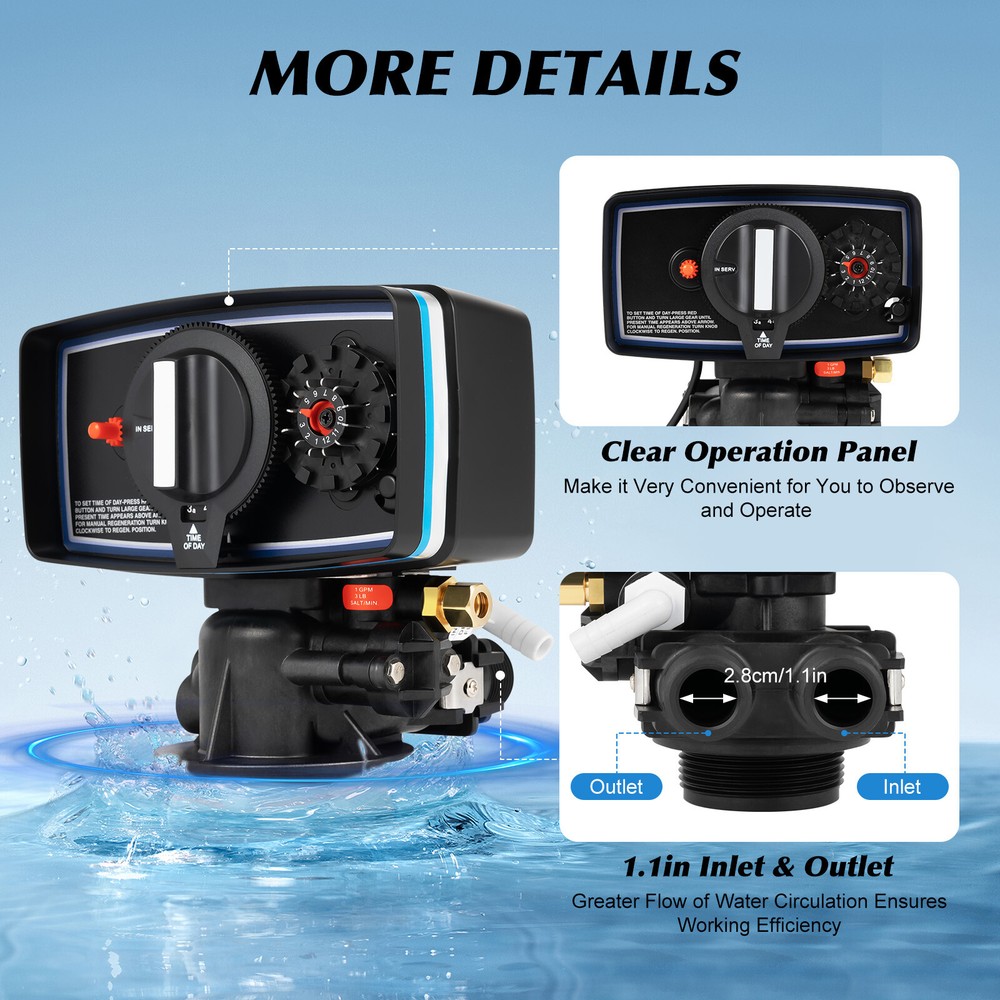 Automatic Fleck 5600 12 Day Control Timer Valve For Water Filter Softener Resin!