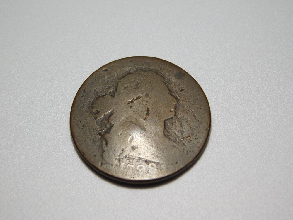 VINTAGE US COINS 1798 DRAPED BUST LARGE CENT *BENT