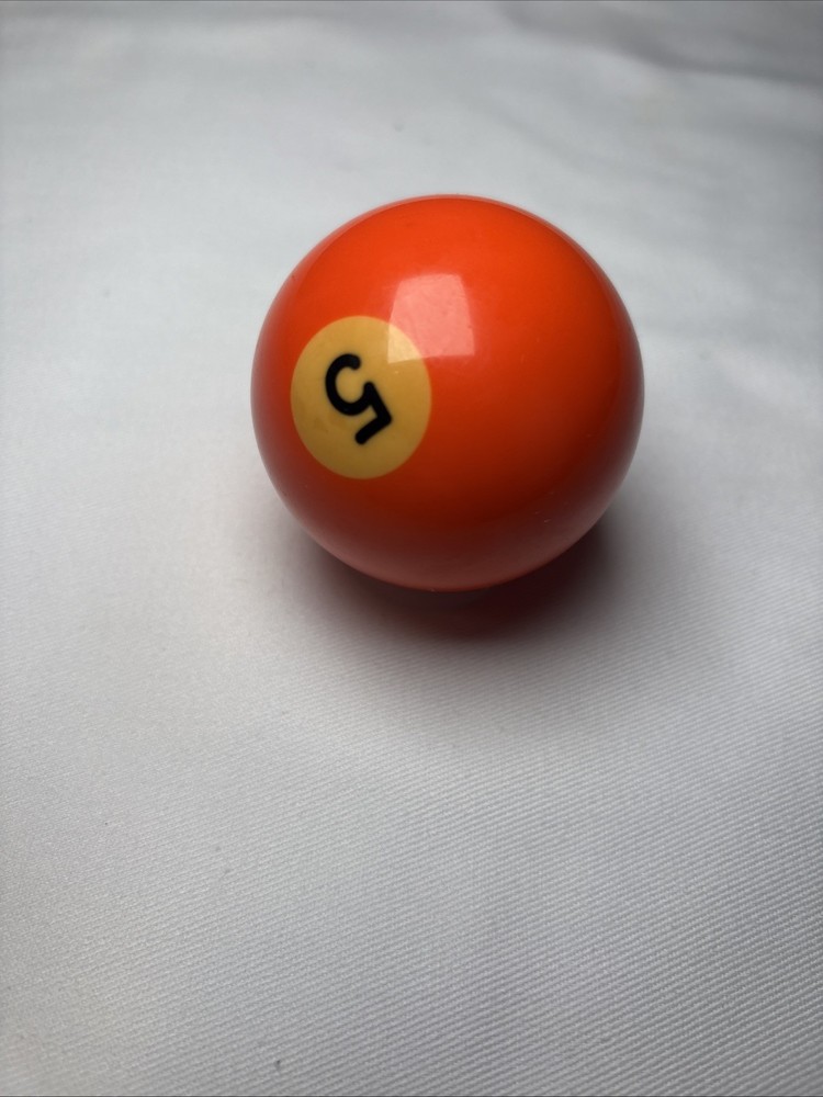 Vintage Bakelite Solid Orange #5 Ball Billiard Pool Replacement 2 1/4" Standard