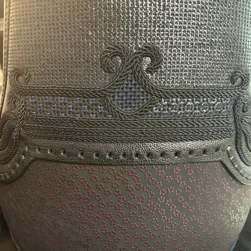 Custom Matte Red Floral Pattern Brass Chest Armor Piece