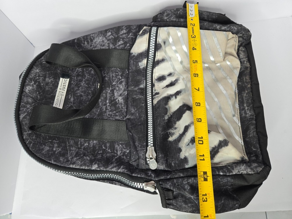 Justice Collection X Tie Dye Black White Silver Backpack