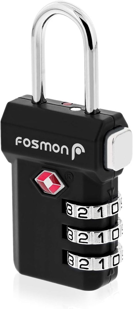 Multi-Purpose TSA Approved Lock - 3 Digit Resettable Combination Padlock