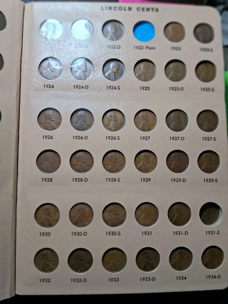 1909-2016 LINCOLN CENTS (317) 3 MISSING. 9 PAGES. GREAT SET.
