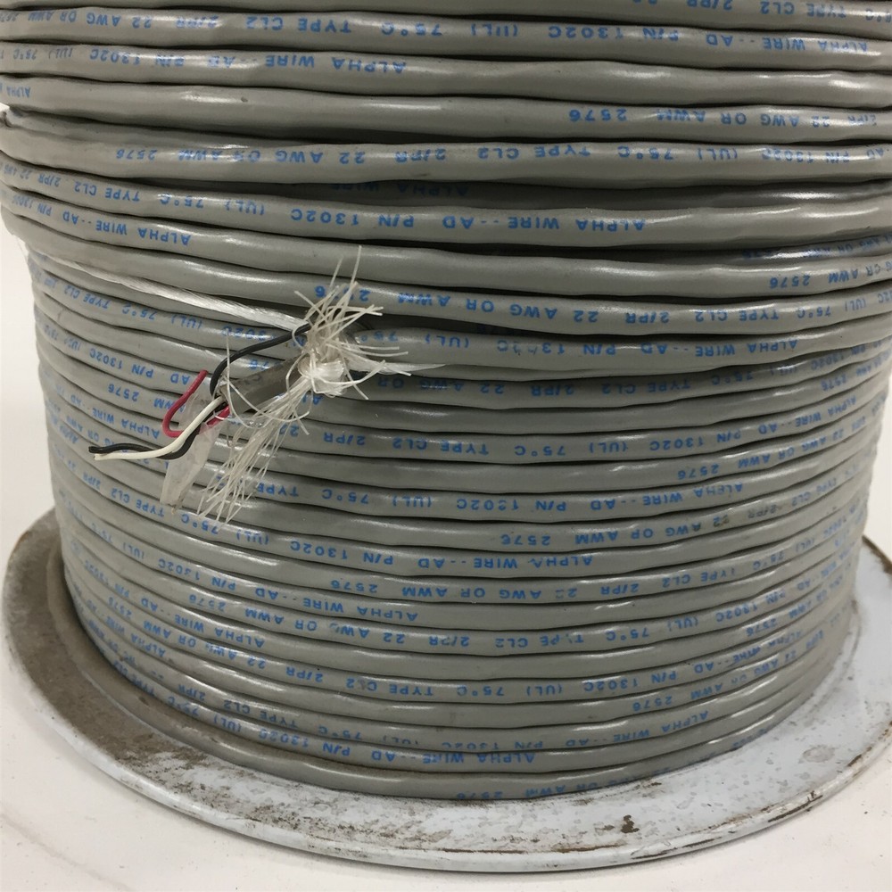 Alpha 1302C 4/C 22awg Solid TC .010 PVC Jacket 1000'