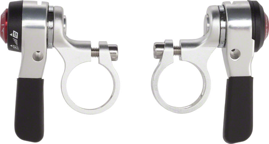 microSHIFT Thumb Shifter Set, 10-Speed Road, Double/Triple, Compatible