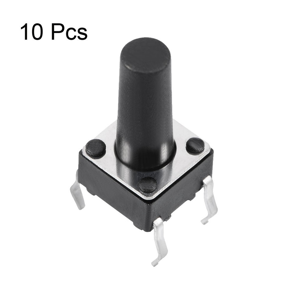6x6x12mm Panel Momentary 4-Pin PCB DIP Tactile Tact Push Button Switch 10PCS