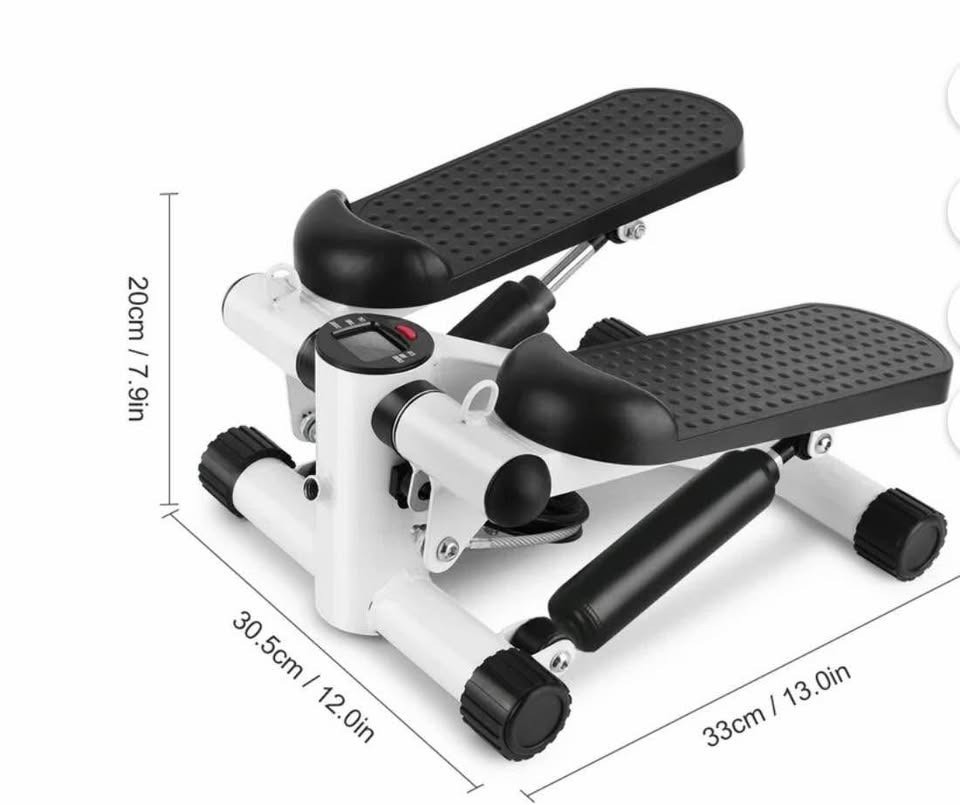 Mini Stepper for Exercise with Resistance Bands - White