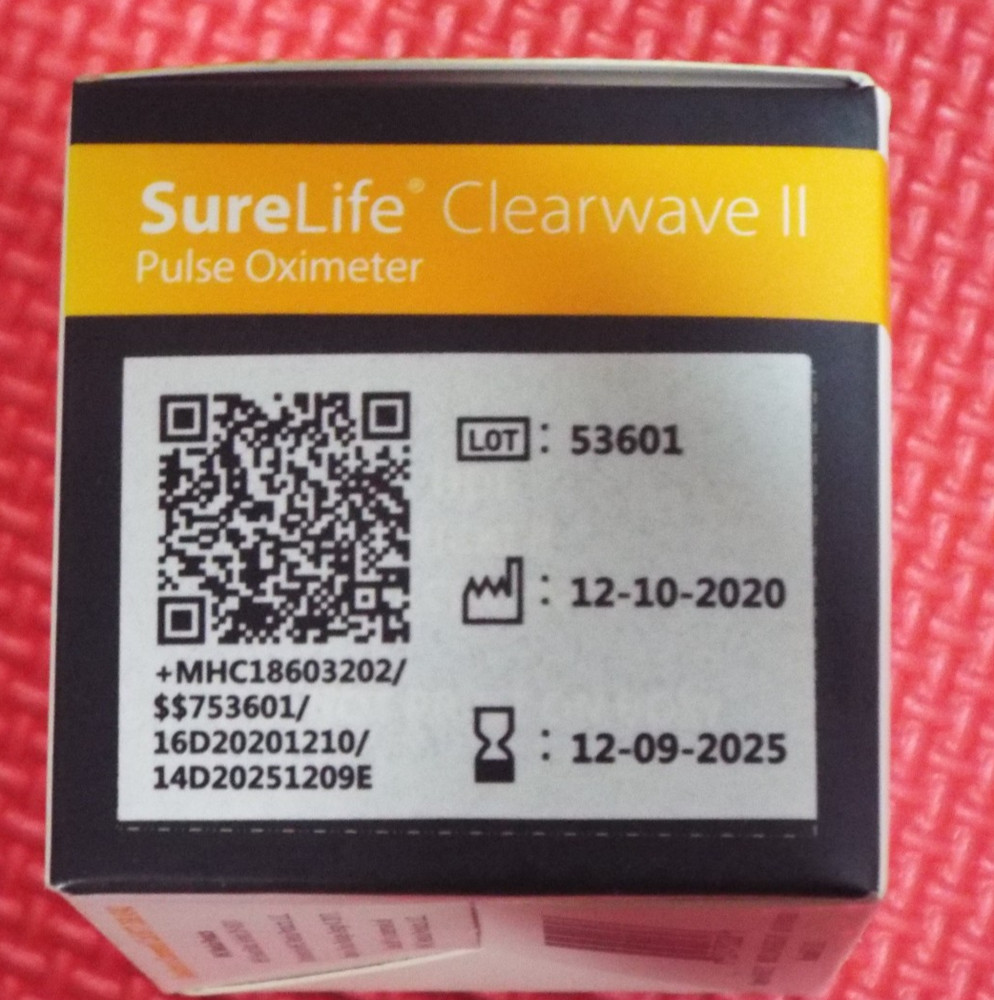 SureLife Clearwave II Pulse Oximeter OLED Display. FS20D