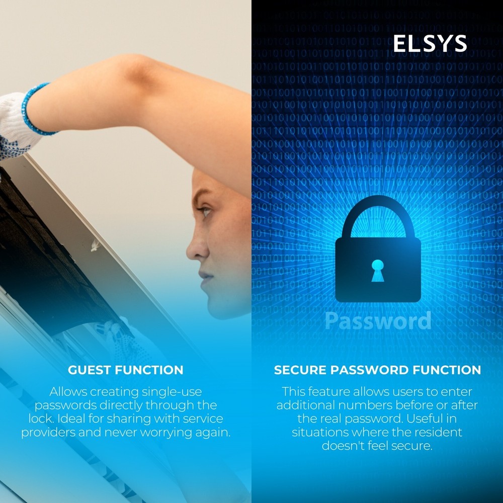 Digital Lock with Handle - Fingerprint Door Lock & Numeric Access - Silver