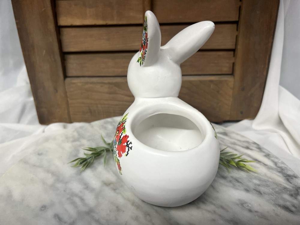 Ceramic Bunny Rabbit Planter Easter Bunny Succulent Planter