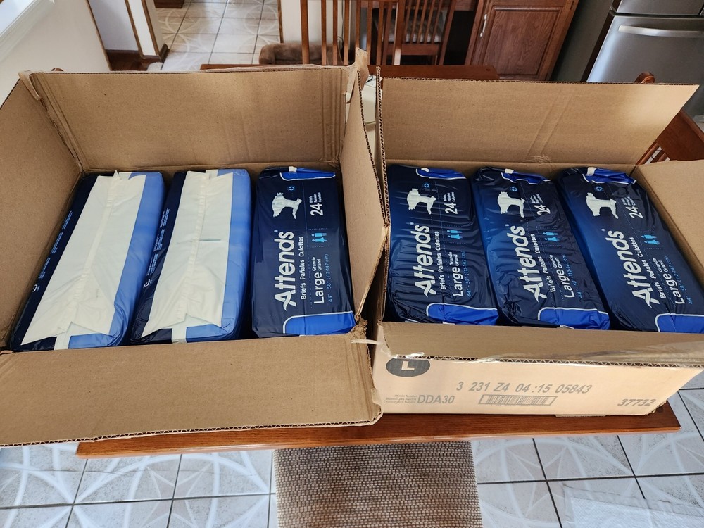 Attends Diapers Briefs Large 24 Count (44"-58")