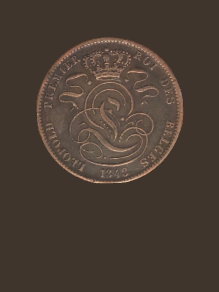 1848 Belgium 5 Centimes coin