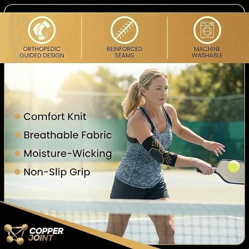 Elbow Compression Sleeve, Single (L) Copper Infused Design Large PRO Edition
