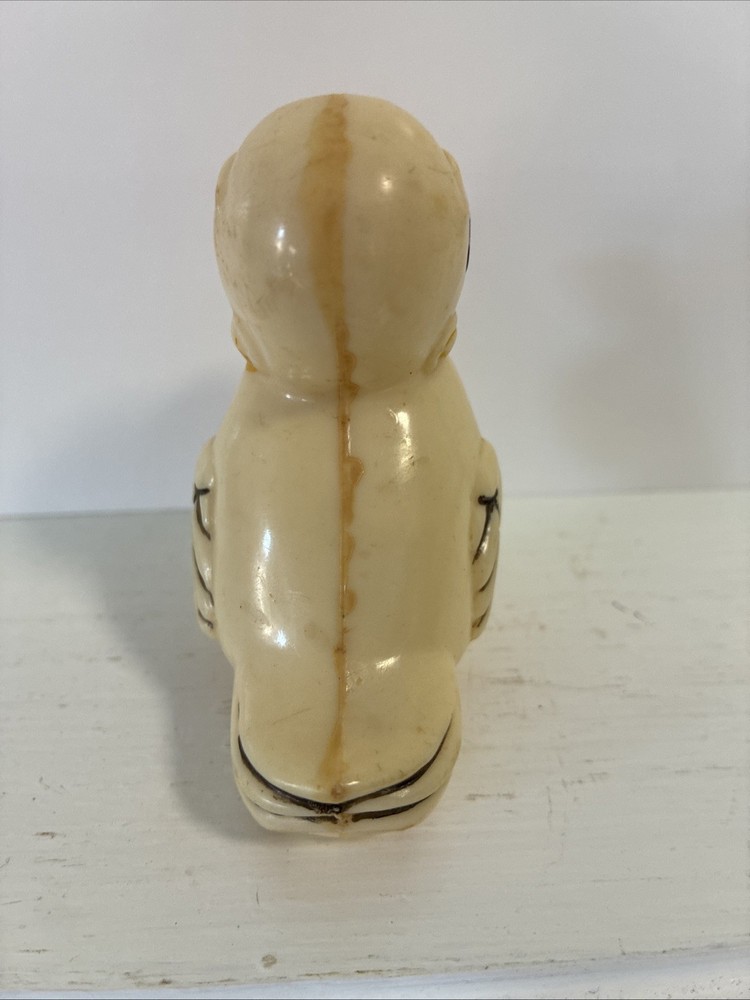 Antique Plastic Self Gravity Walking And Pull Toy Duck 1950's