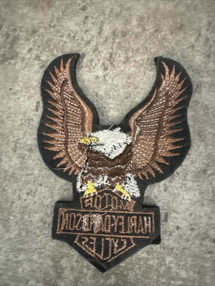 Vintage Harley-Davidson Motorcycles Eagle Logo Sew On Patch Vest Jacket
