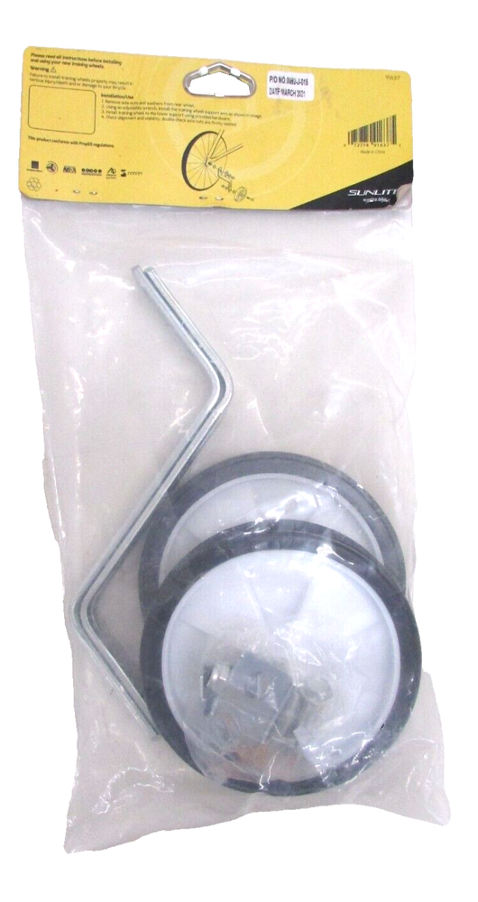 SUNLITE TRAINING WHEELS COMPLETE SET #91637, FITS 12" - 16" WHEELS