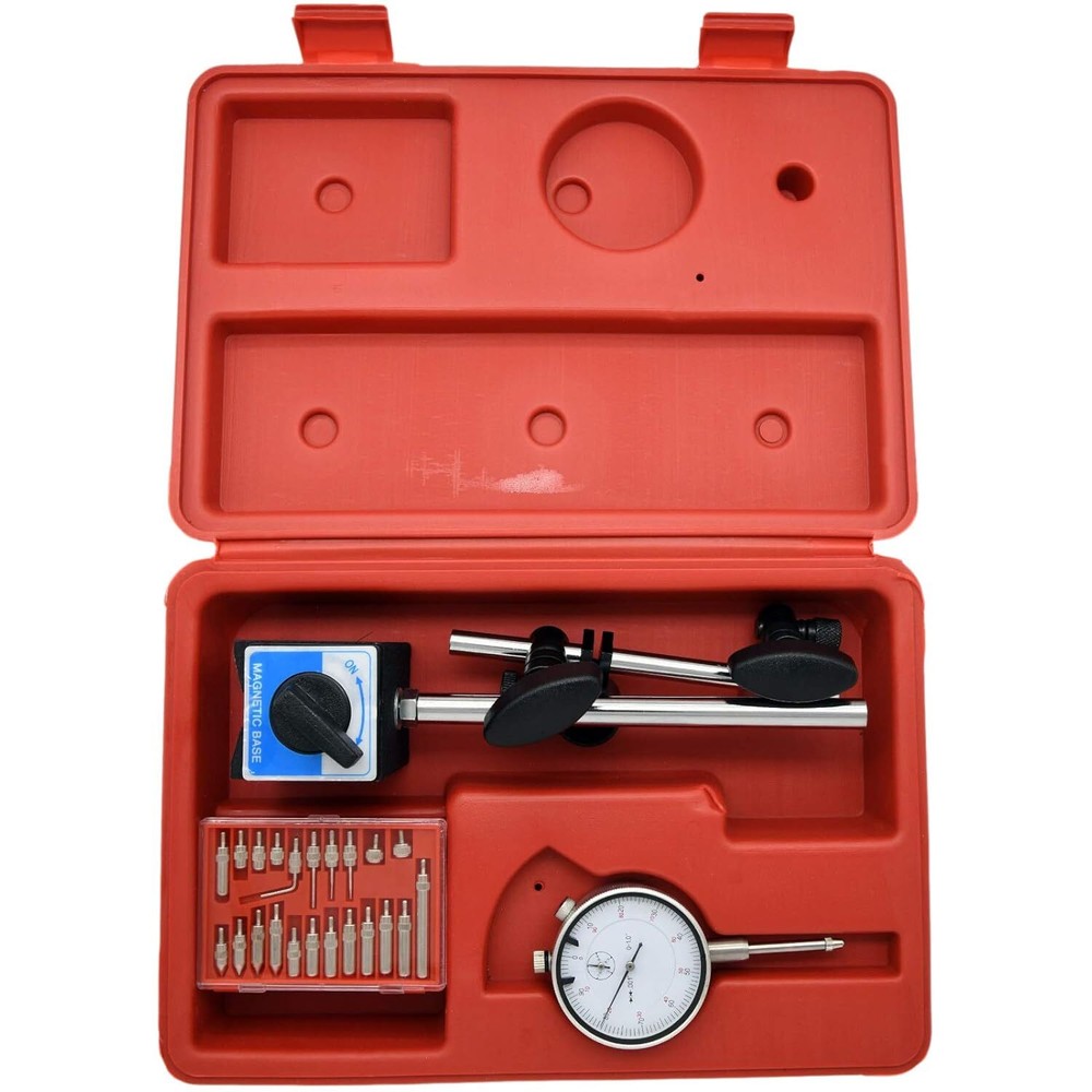 Dial Indicator Precision Measuring Gauge Kit With Magnetic Base And Points Set
