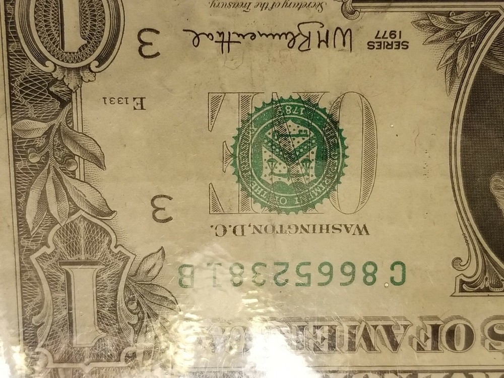 1 DOLLAR BILL ERROR NOTE !!!