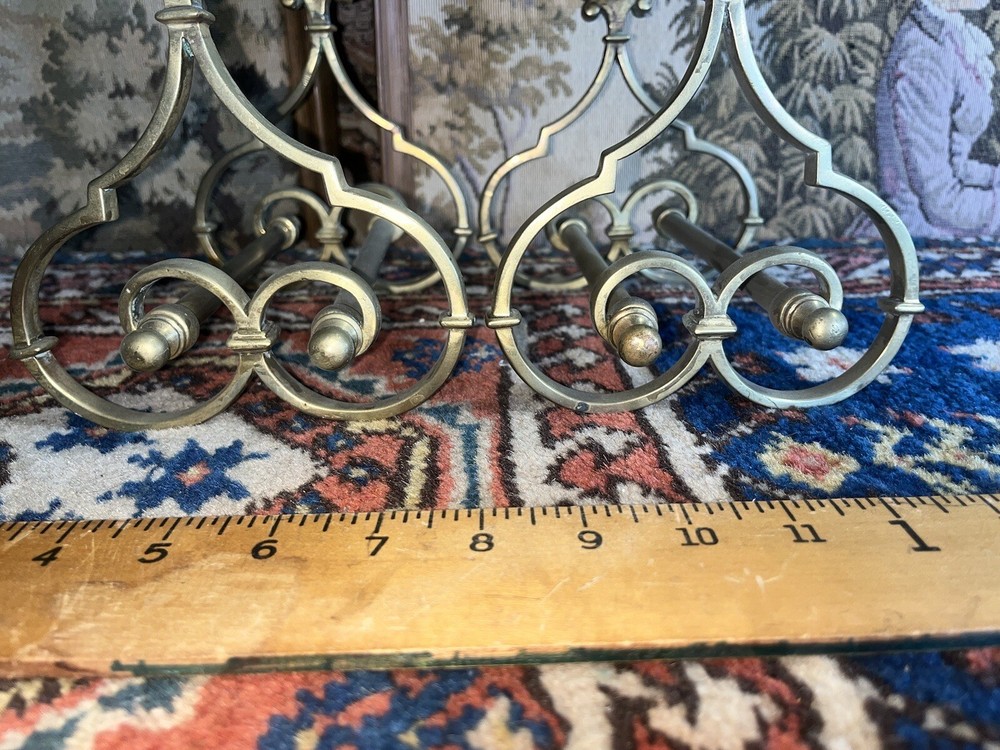 Solid Brass Vintage Andirons i