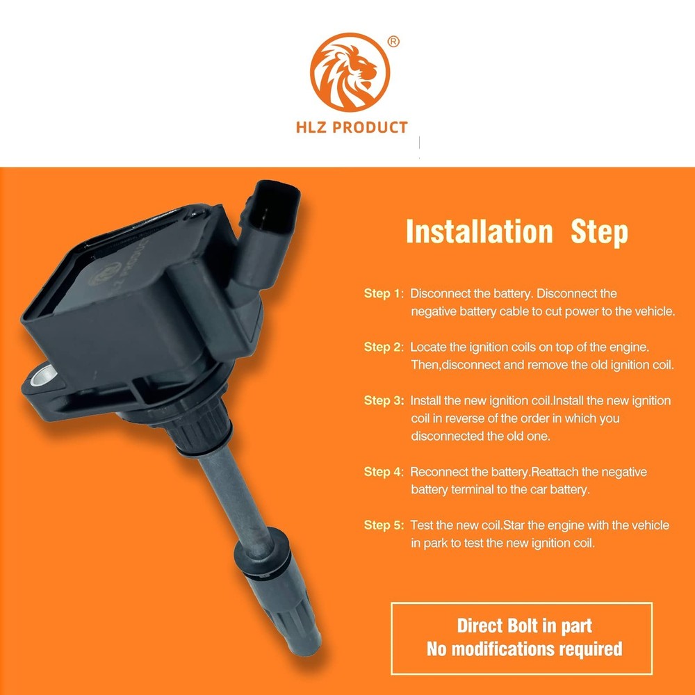 HIGH PERFORMANCE IMPROVED VERSION IGNITION COIL PACK OF 4 COMPATIBLE WITH LEX...