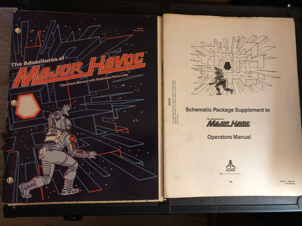 ATARI MAJOR HAVOC OPERATION MANUALS ORIGINAL ARCADE