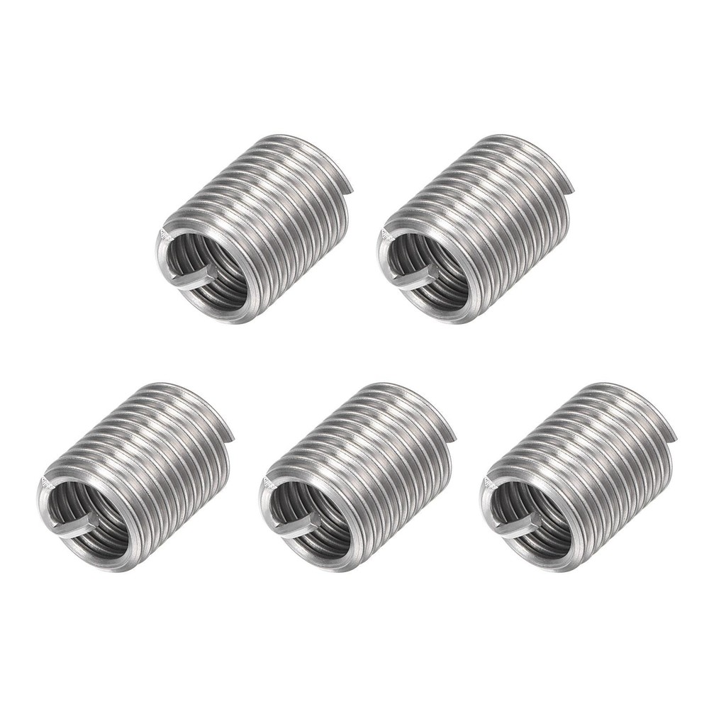 1/2-13 UNC 2.0D 304 Stainless Steel Wire Thread Insert Threaded Sleeve 5pcs