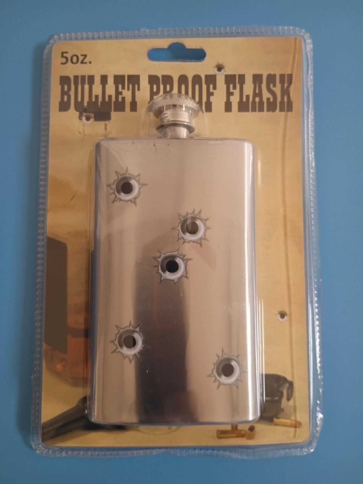 5oz Bullet Hole Stainless Steel Flask