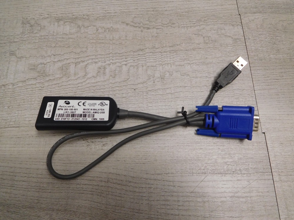 Avocent AMIQ-USB 500-150-501 USB VGA KVM Server Cable Adapter Module