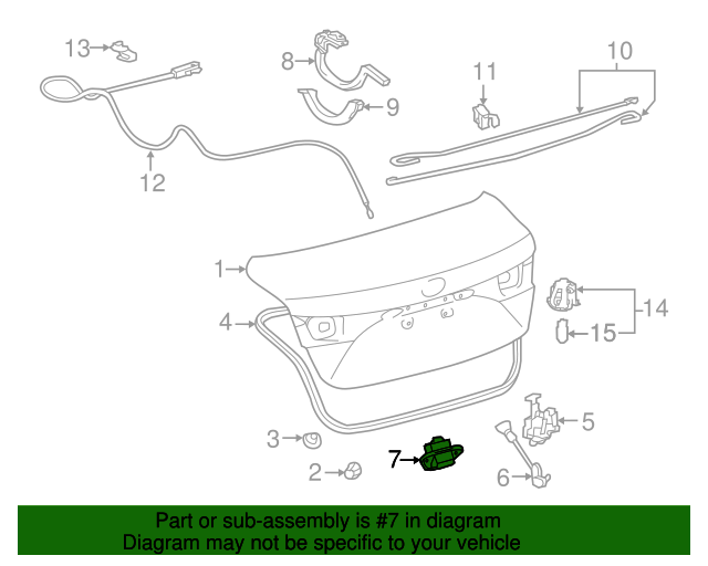 2007-2012 For Lexus ES350 REAR TRUNK SWITCH BUTTON 84945-50010