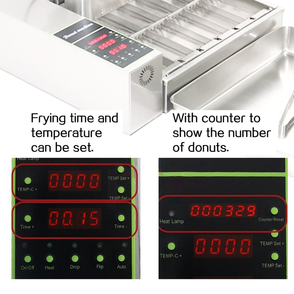 Kolice 1750pcs/hour Mini 4 rows donuts making machine frying doughnut maker