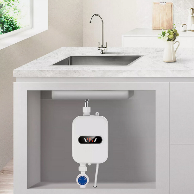 3500W 110V Mini Electric Tankless Instant Water Heater Shower Bathroom Device