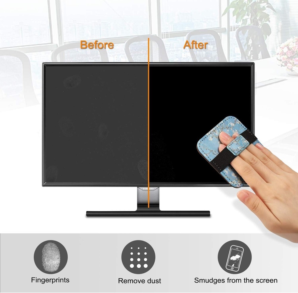 4-Pack Screen Cleaning Pads with Strap for Devices