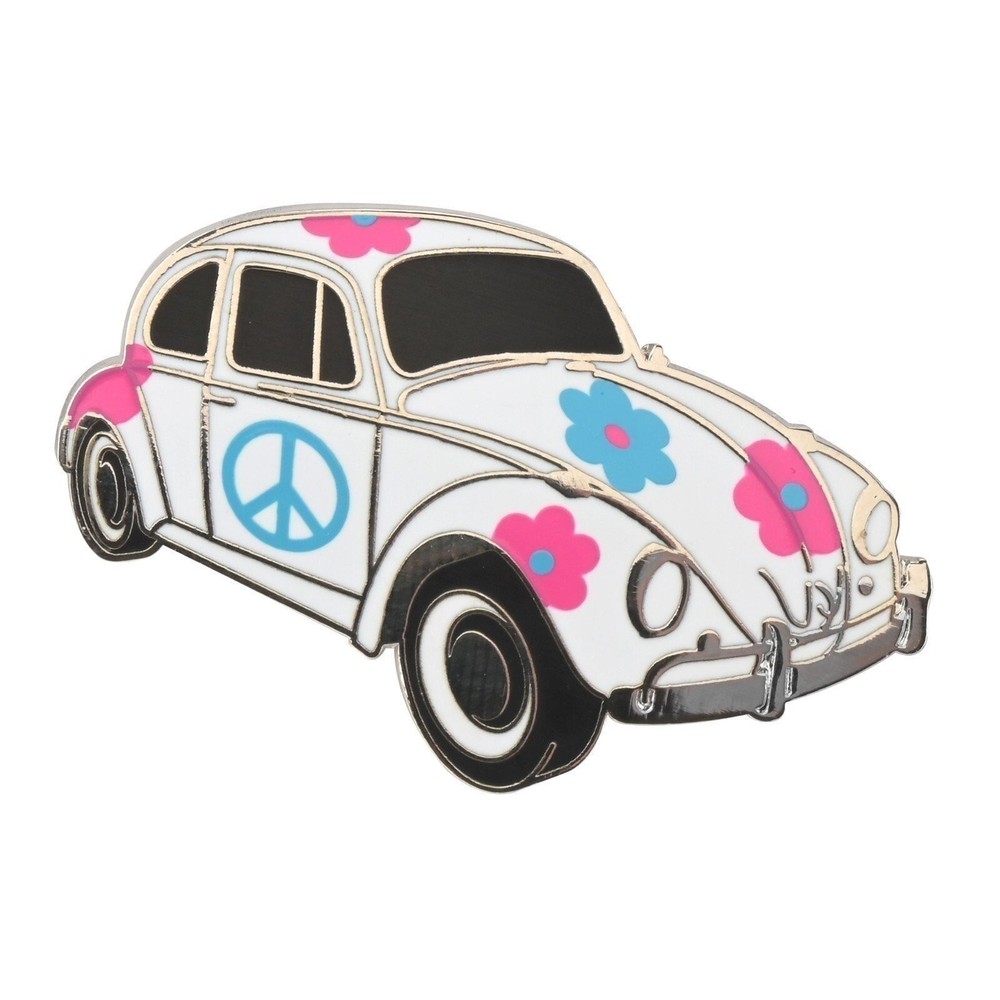 1967 VW Peace Bug White Hat Lapel Pin