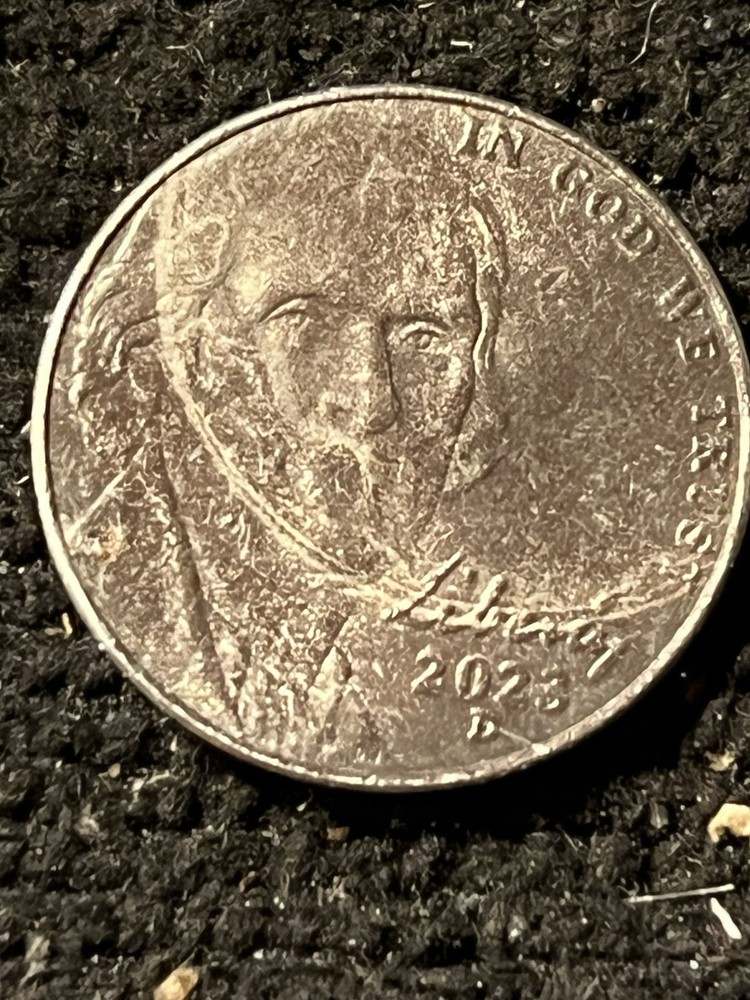 2023-D Jefferson NICKLE DOUBLE STRIKE ERROR