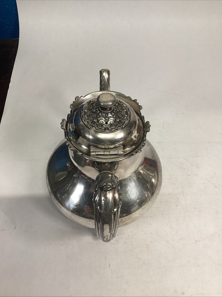 Antique Ornate Silver Plated Teapot