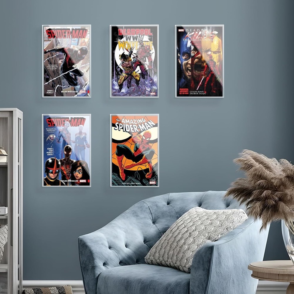 Clear Display Case for Comic Book, Acrylic Comic Book Frame Wall Mount, Colle...