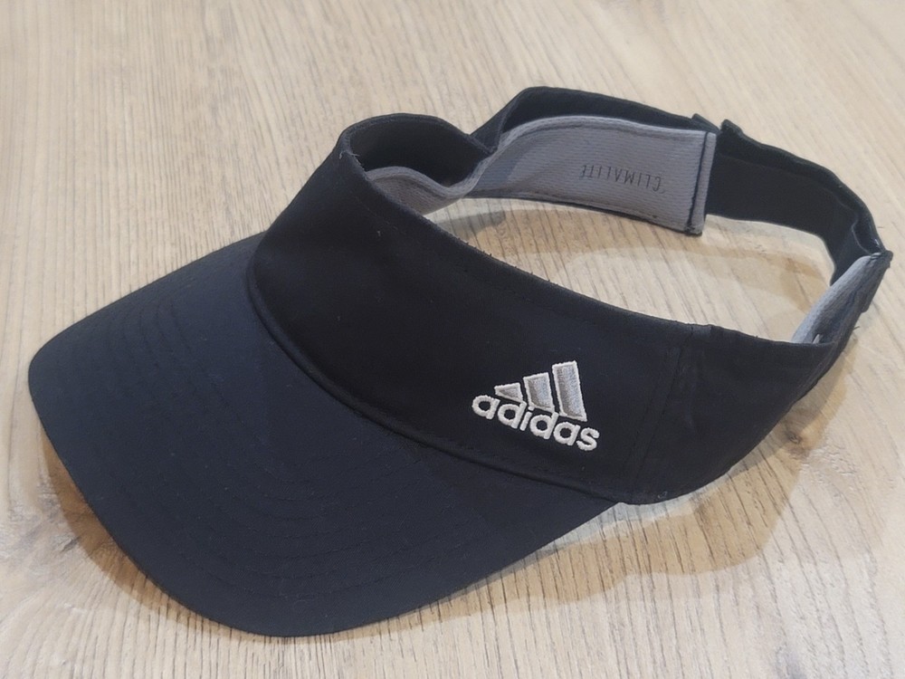 adidas Climalite Golf Visor Cap Hat Black Adjustable Lightweight