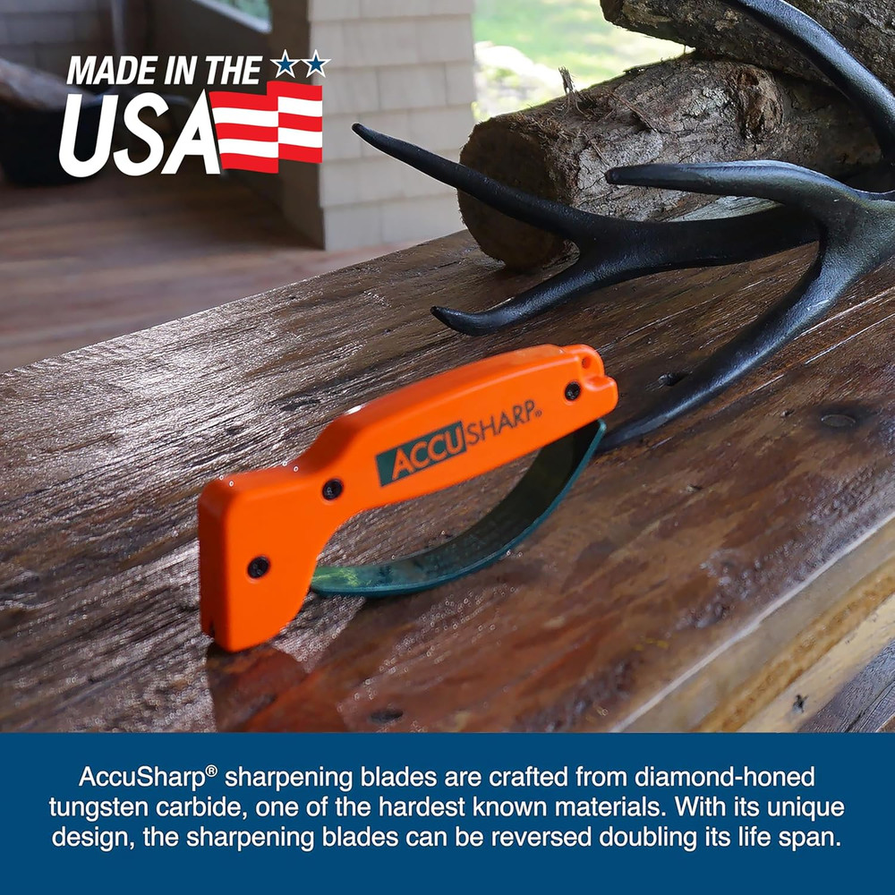 Knife Sharpener, Ergonomic Comfortable Handle, Compact & Easy to Use, Restore an