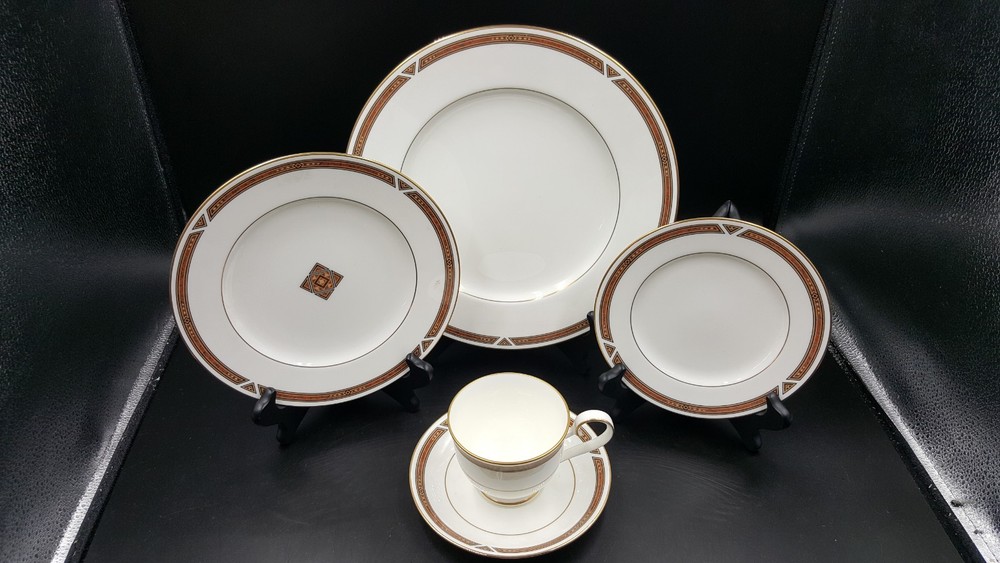 NORITAKE DIAMOND TRACE 5 PIECE PLACE SETTING MULTIPLES AVAILABLE