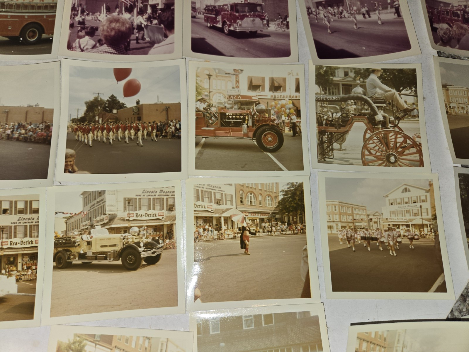 47 Vintage 1970's Fire Truck Parade Polaroid Photos,Levittown,Media,Pennsylvania