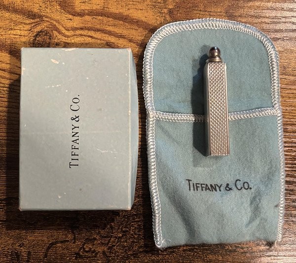 Tiffany & Co Sterling Silver Perfume Bottle - GERMANY - DIAMOND PATTERN