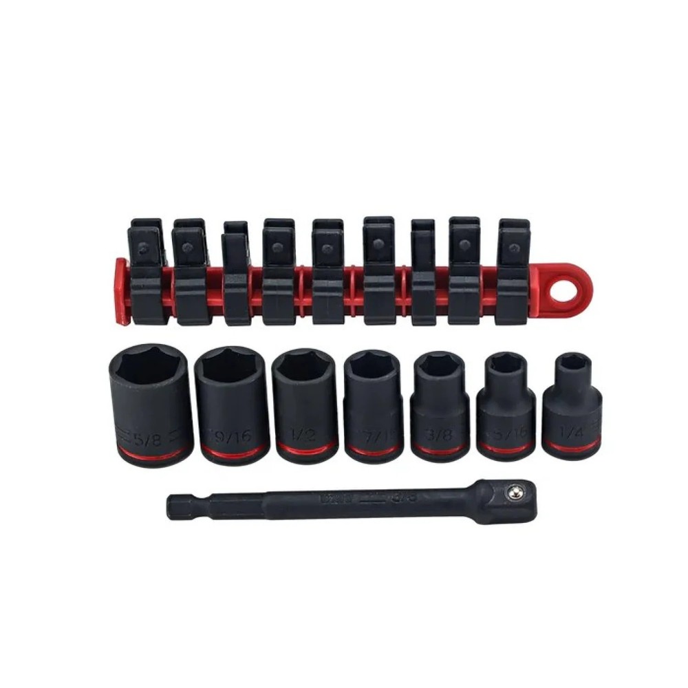 Wiha Tools 72093 SAE Impact Socket Set, 3/8" Drive, 8 Pc.