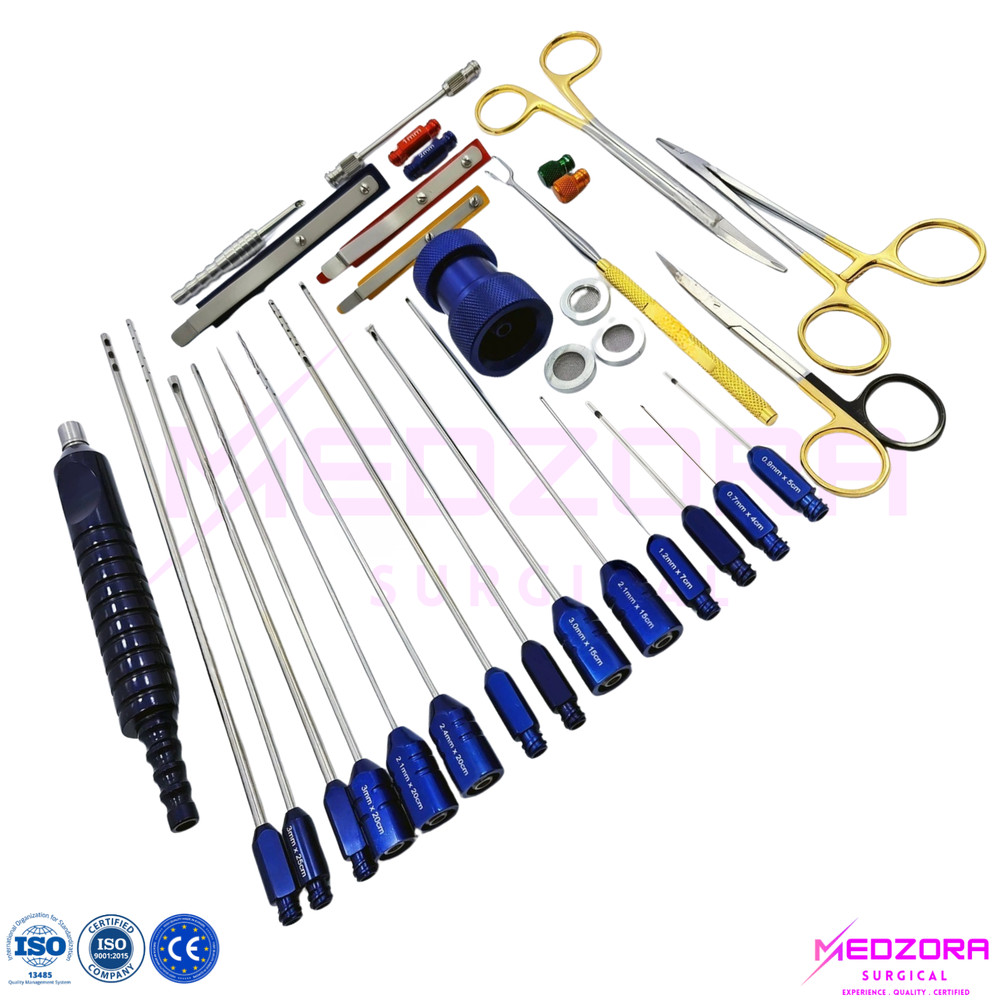 Liposuction Complete Cannulas Set/Kit for Face and Neck