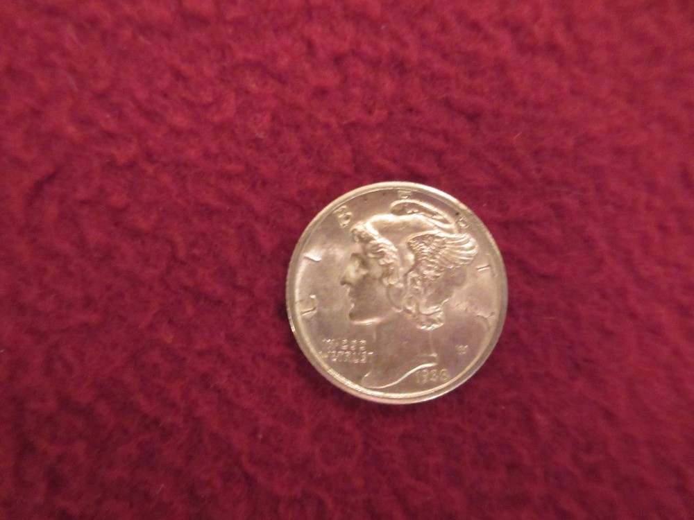 1938-d Mercury Dime, Lustrous Solid Gem BU++FULL BANDS