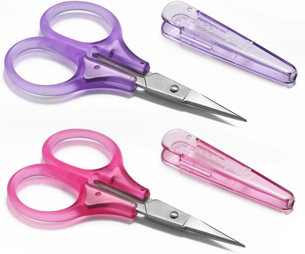 Small Craft Scissors, 3" Tiny Travel Scissors Tsa Compliant with Cover, Sharp Sc
