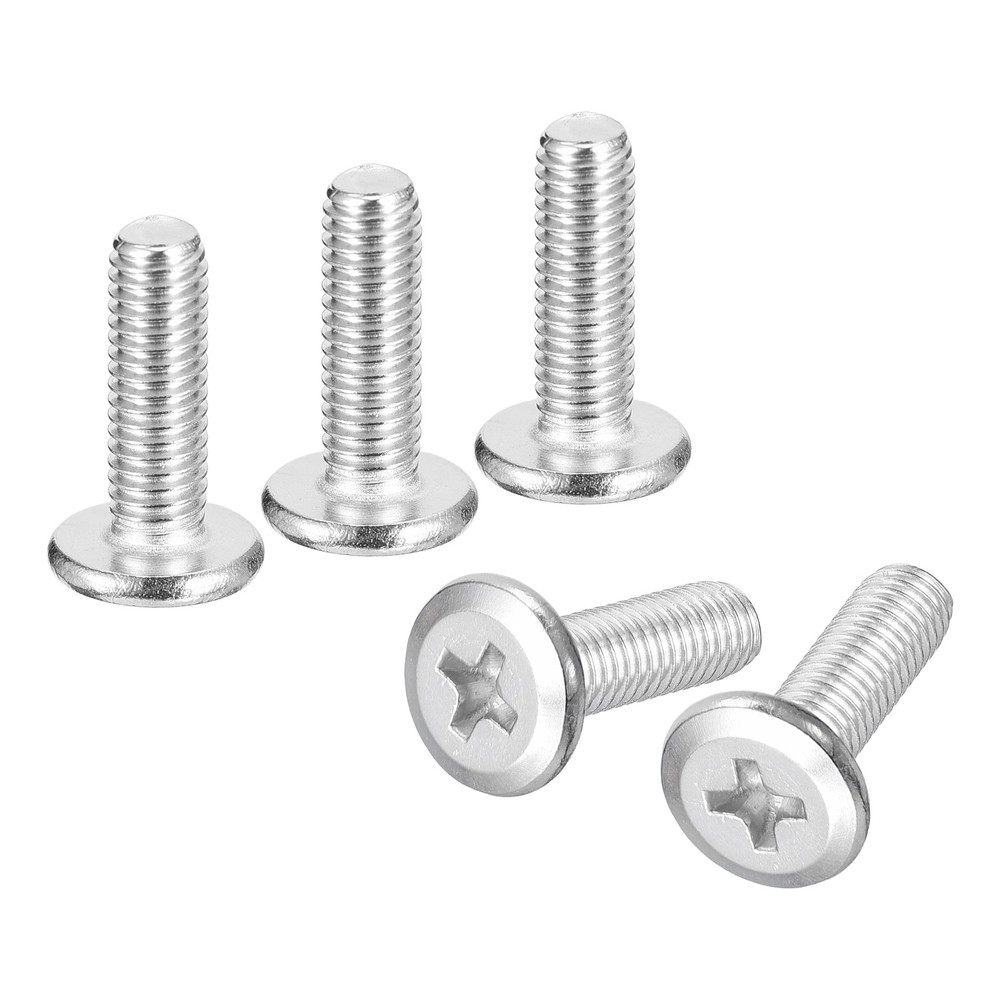 M5x16mm Flat Round Head Phillips Head Screw, 20Pcs Phillips Drive Machine Screw
