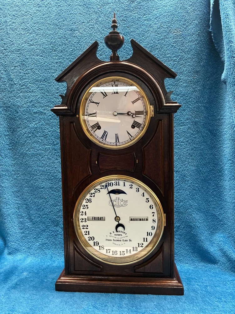 Ithica Model 8 Calendar Shelf Clock